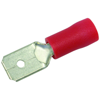 Flachstecker isoliert 6.3x0.8mm (0.25-1.5mm2) rot VPE 100 Stk.