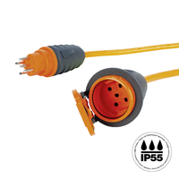 Rallonge électrique PROFESSIONAL EPR-PUR 5x1.5mm2 20m T15-T15 IP55 or