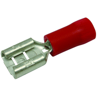 Cosse plate isolée 6.3x0.8mm (0.25-1.5mm2) rouge UE 100 pcs.