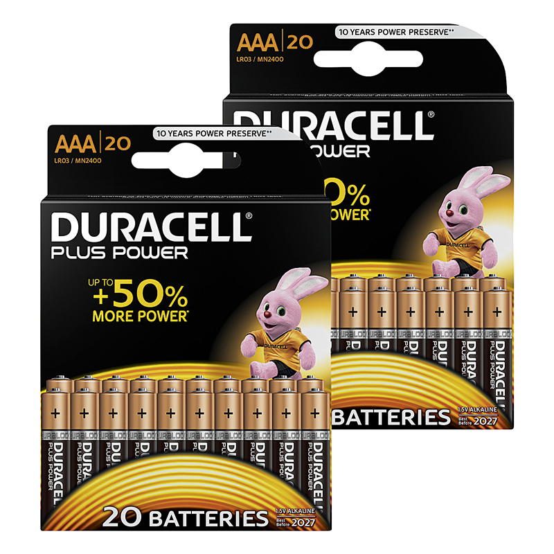Duracell Plus Power 20+20 Pack MN2400 LR03 AAA