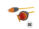 Rallonge électrique PROFESSIONAL EPR-PUR 5x1.5mm2 5m T15-T15 IP55 or