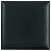 Plaque de recouvrement enfichable design Edizio noir 130x130mm