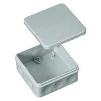 Boîte de dérivation ENSTO-ABB gris clair AP10 vide avec membranes 100x100x45mm