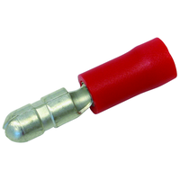 Rundstecker isoliert 4mm (0.25-1.5mm2) rot VPE 100 Stk.