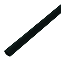 Gaine thermorétractable noir 1m, plage de frettage, 6.3 - 3.5mm