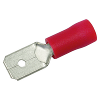 Flachstecker isoliert 6.3x0.8mm (0.25-1.5mm2) rot VPE 6 Stk.