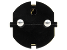 SCHUKO-Stecker schwarz (Typ E+F, CEE 7/7) seitlichem und zweitem Schutzkontakt