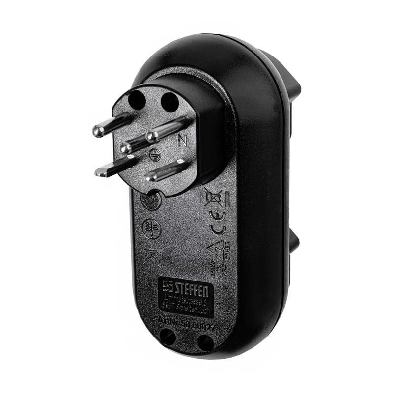 Mehrfachadapter STRONG 2xT15 (400V/10A) sw