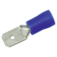 Flachstecker isoliert 6.3x0.8mm (1.5-2.5mm2) blau VPE 5 Stk.
