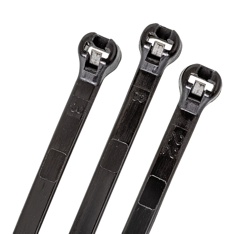 Kabelbinder mit Stahlnase 361x4.8mm, schwarz