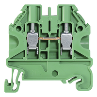 Borne de passage DIN35 4mm2 vert