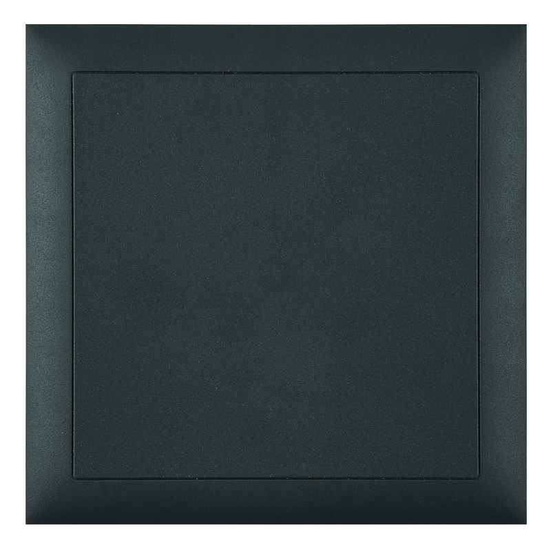 Couvercle à enficher gris foncé avec support diagonal 130x130x7mm