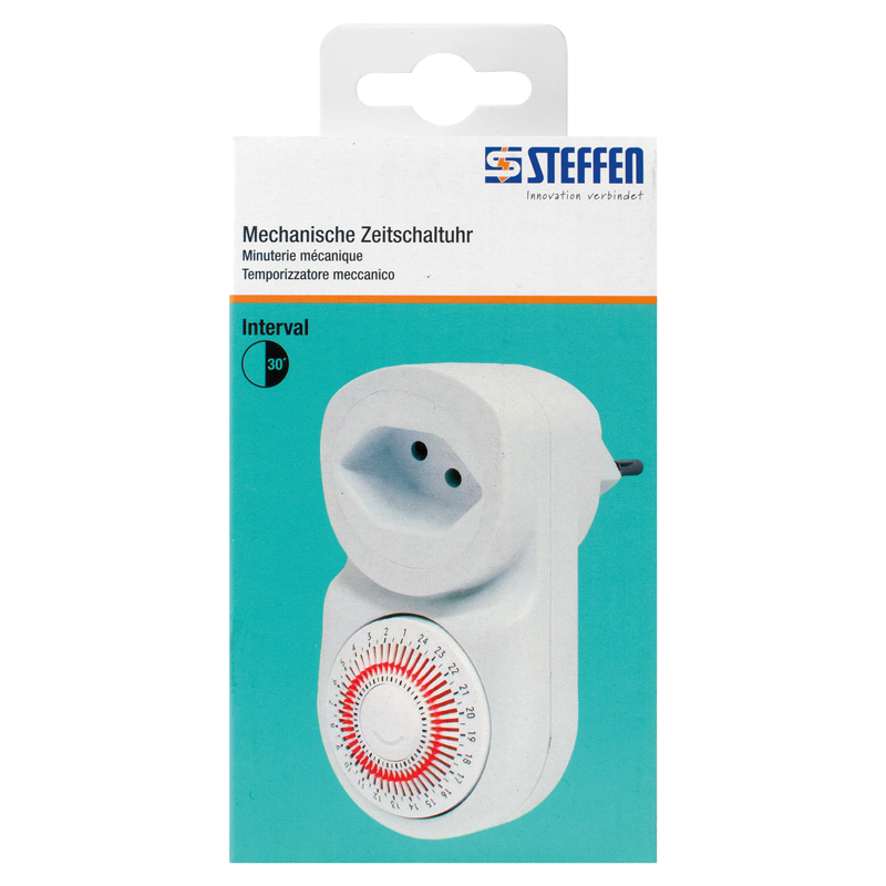 Timer meccanico 24h / intervallo di commutazione 30min bi