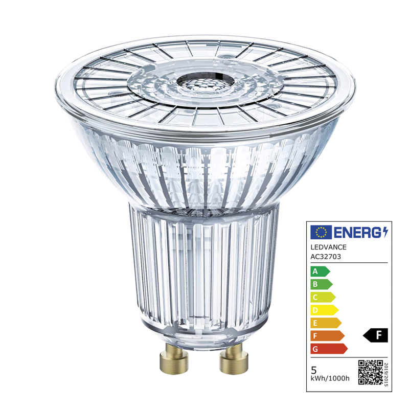 Osram LED Base PAR16 GU10 240V 4.3W 350lm WW box con 3 pz.