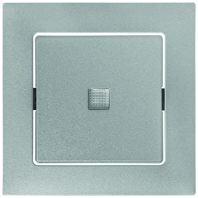 EDIZIOdue Plaque de recouv. interr. à bouton-poussoir avec lentille frontale gc