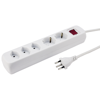 Presa multipla POWER EASY 3xT13 + 2xCEE7/4 1.5m con interruttore bi