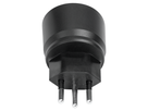 FIX Adapter Deutschland CEE7/7 - Schweiz T12 3-polig IP44 sw