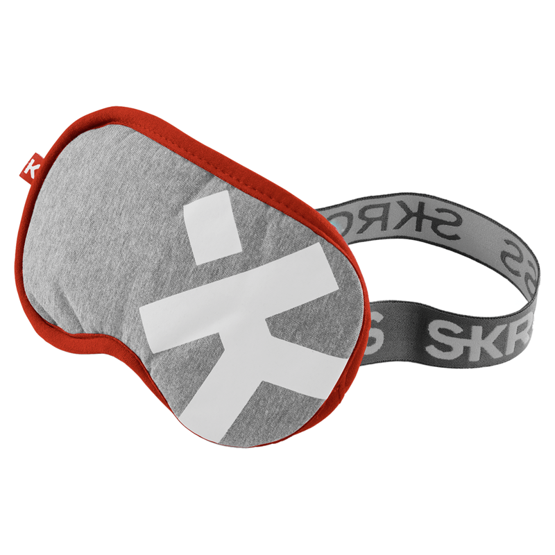 SKROSS Deluxe masque de sommeil ''gris clair avec K''