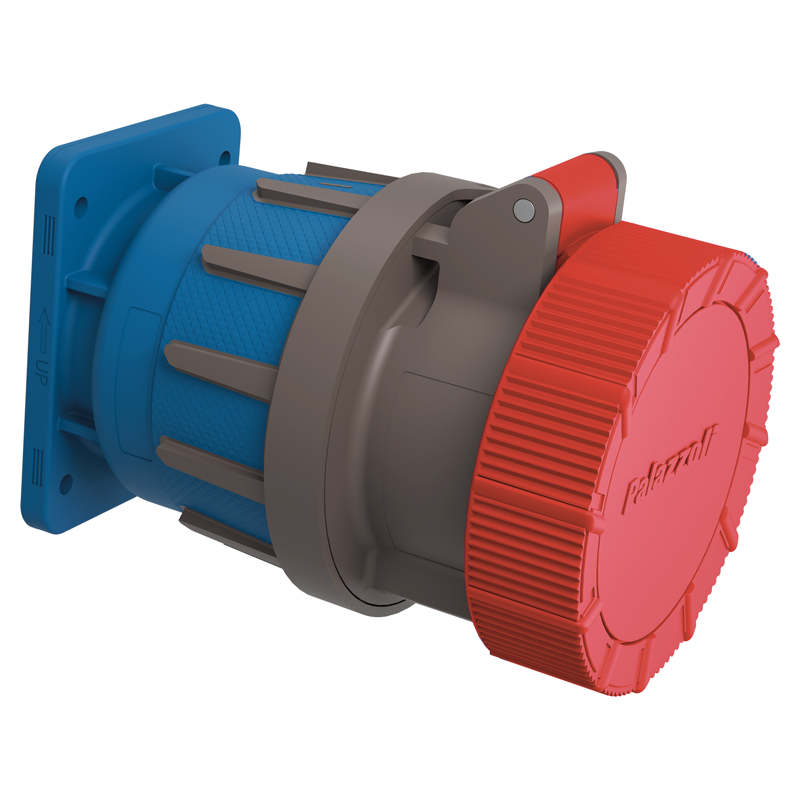 CEE Rotor Wand-Steckdose 16/4 400V 6h vernickelt