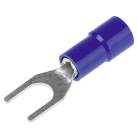 Cosse à fourche isolée M4 (1.5-2.5 mm2) bleu UE 12 pcs.