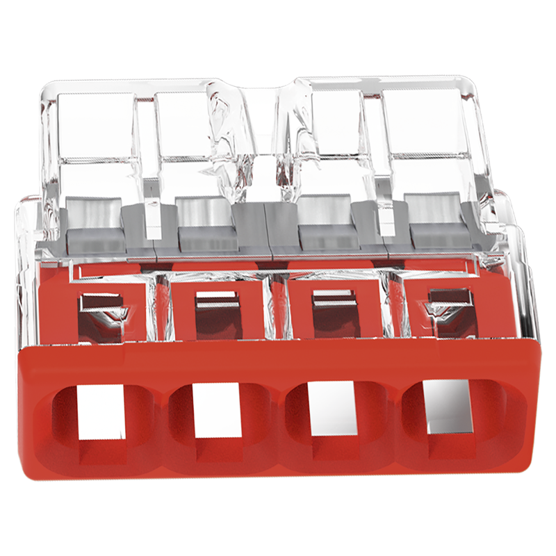 WAGO Steckklemme COMPACT 4x 0.5-2.5mm² tr/rt VPE 20 Stk.