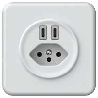 ORIGIN UP Ladesteckdose 4xUSB-C 20W PD + 1x T13 ws