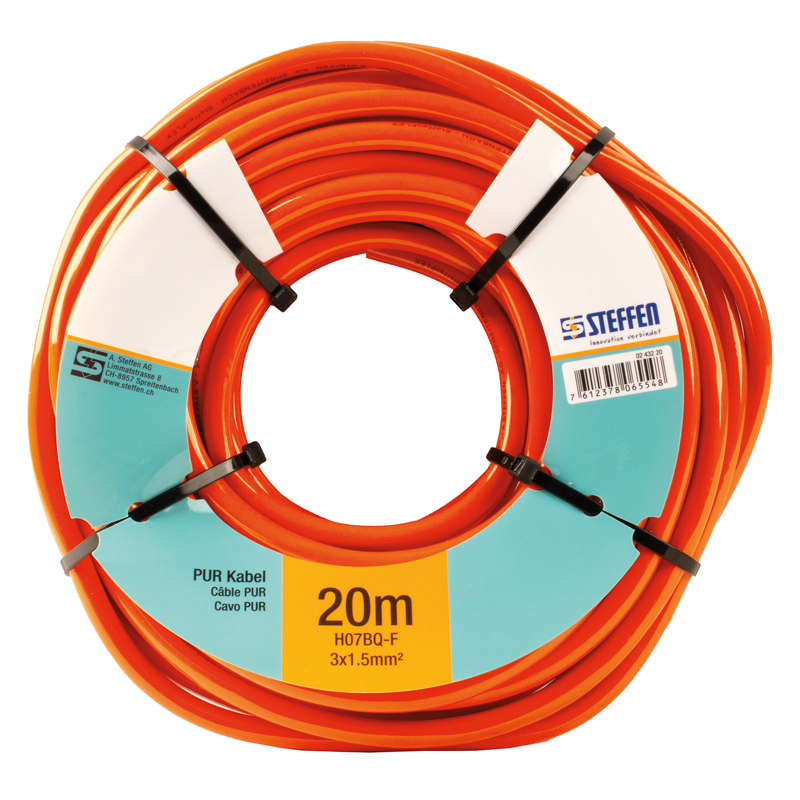 Cavo PUR 3x1.5mm² LNPE arancione anello 20m