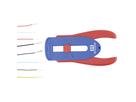 WEICON Spelafili di precisione S per condutt. a filo sottile Ø 0.12-0.8mm bl/ro