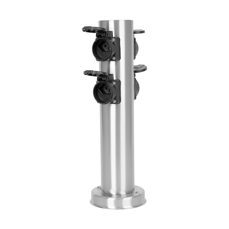 GardenLine colonne d'énergie Inox avec 4xT13 IP55