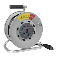 Metall Kabelrolle LOOP 4xT13 Td 3x1.5mm2 30m si/gr