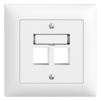 EDIZIOdue Set di copertura da inc. 2xRJ45 con inserto in carta bi