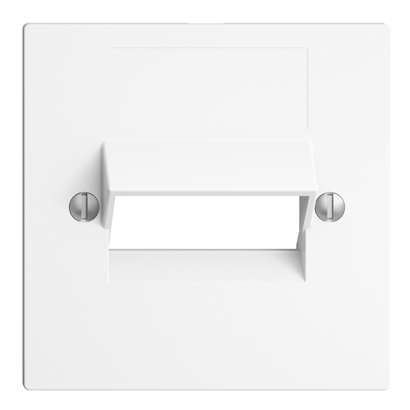 EDIZIOdue Plaque de recouvrement 2xRJ45 avec sortie inclinée bl
