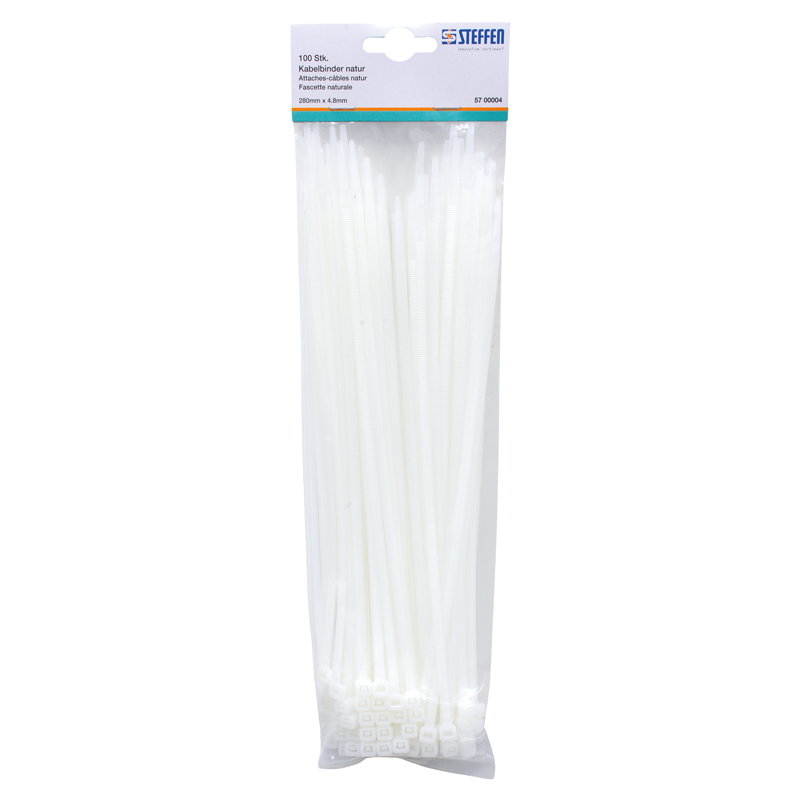 Fascette naturale 280mm x 4.8mm 100 pzi.