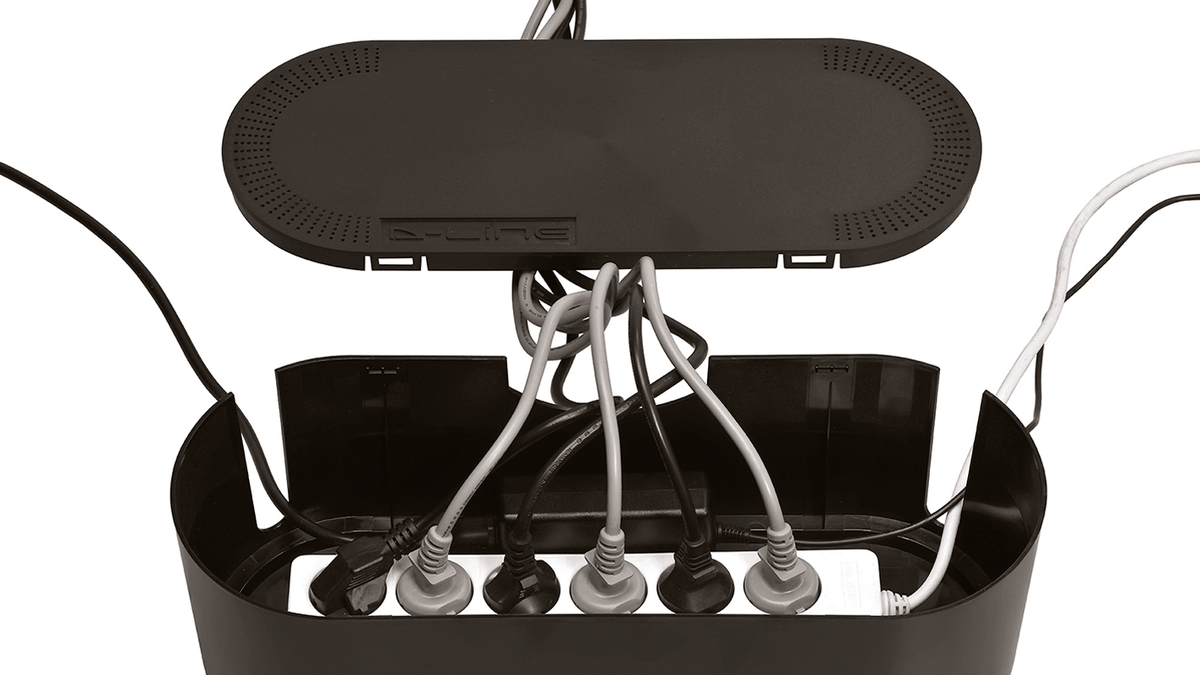 D-Line Kabelmanagement Design Box schwarz 410x165x135mm