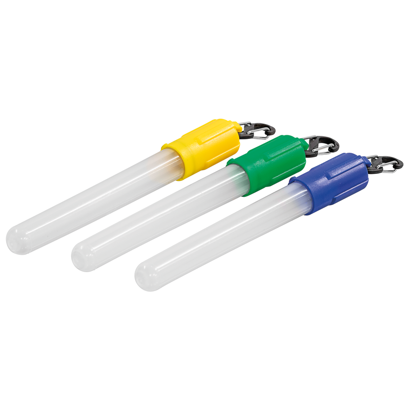 LED light stick Glow 5, set di 3, giallo, verde, blu