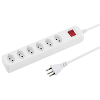 Presa multipla POWER EASY 6xT13 1.5m con interruttore bi PU 2 pz.
