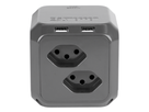 Steckdosenwürfel CUBE 8xT13 + 2xUSB-A 12W 1.5m mit integr. Feinsicherung ant