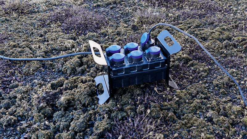 Stromverteiler mit Ständer 6xT23 IP55, Stecker 1xT23 IP55
