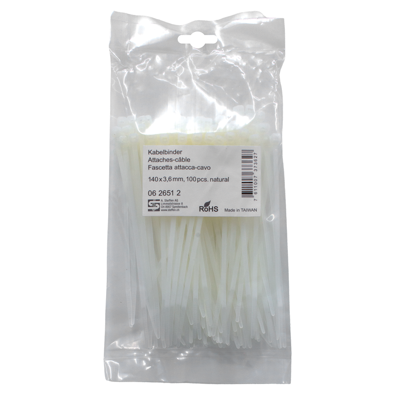 Fascette naturale 140mm x 3.6mm
