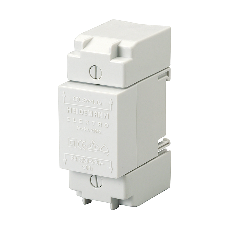 HEIDEMANN Transformateur sonnerie (primaire 230V / secondaire 8V/1A) gr