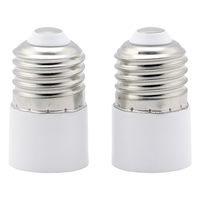 Portalampada d'adattatore E27 - E14 bianco, set con 2 pz.