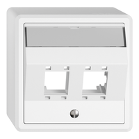 EDIZIO.liv AP EASYNET Abdeckplatte 2xRJ45 mit Schrägauslass ws