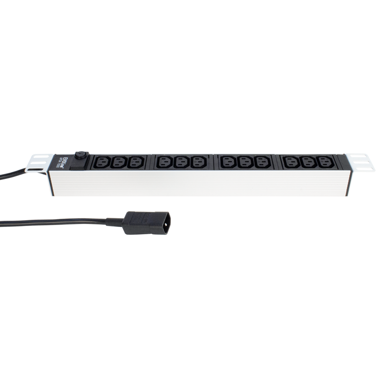 Steckdosenleiste ALU MODULAR PDU 1HE 12xC13 (T113) 3m si/sw