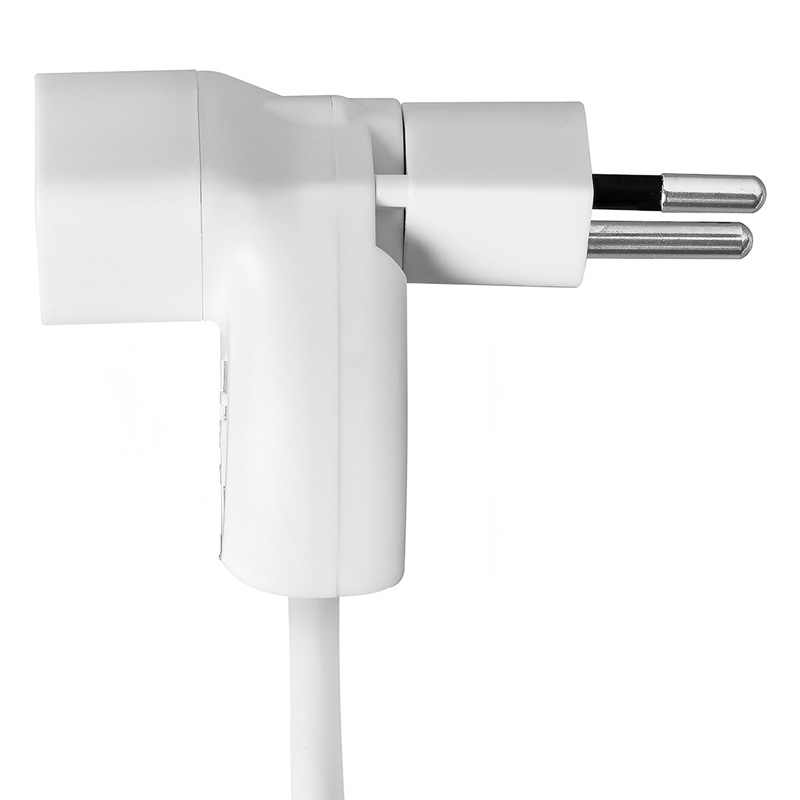 Steckdosenleiste VARIABL 6xT13 3m mit Schalter + Dreh-Winkelstecker MISTER T ws
