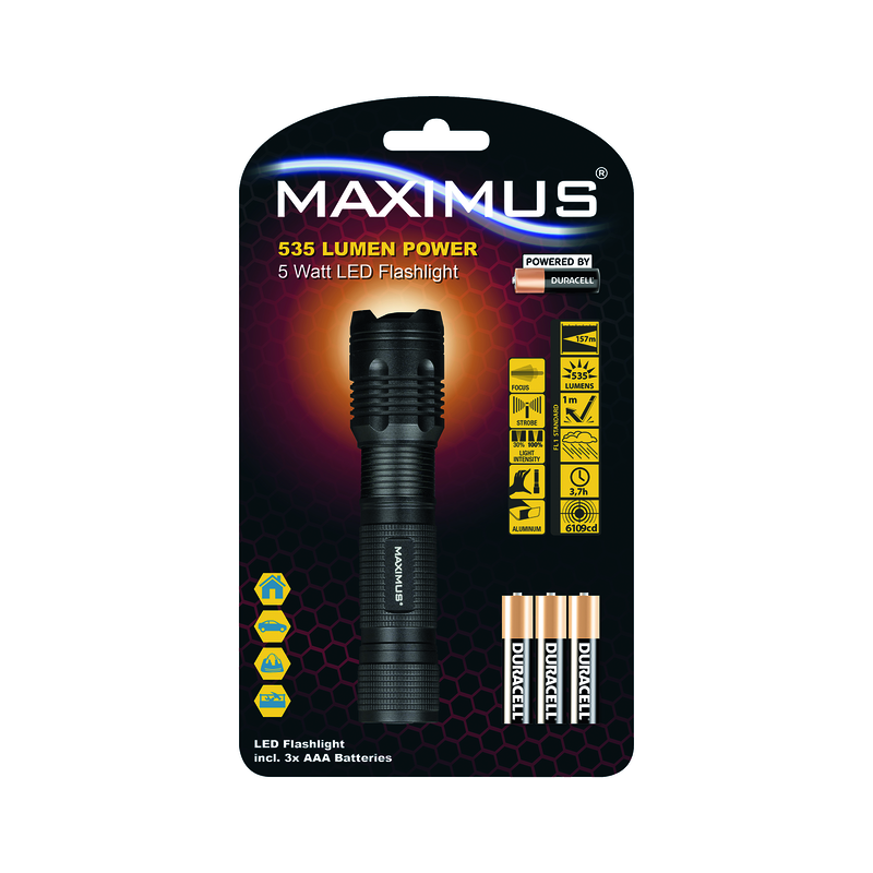MAXIMUS Taschenlampe M-FL-008B-DU
