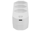 Mehrfachadapter MANTA 3xT13 + 1xUSB-C PD drehbar 320° ws