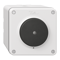 NEVO AP-Nass-Druckschalter SCH3 bel. (LED gelb, Orient.) IP55 ws