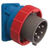 CEE 20° Winkel-Stecker 63/5 400V 6h vernickelt