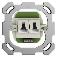 EDIZIOdue Steckdoseneinsatz 2xRJ45 ITplus, 77x77mm