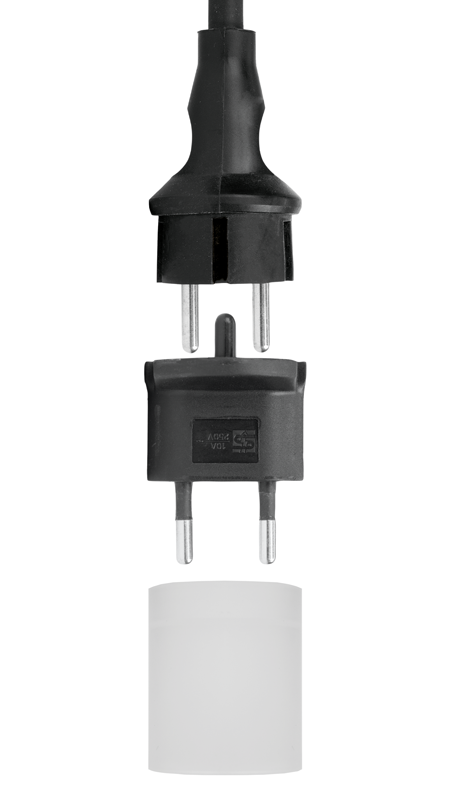 FIX Adapter Deutschland CEE7/17 - Schweiz T11 2-polig sw